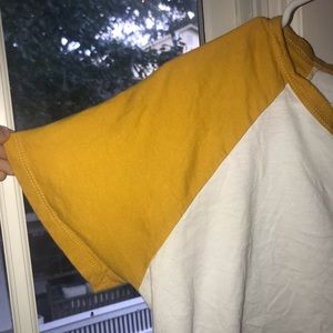 yellow baseball t-shirt